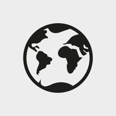 Dünya simgesi hisse senedi vektör çizim düz tasarım