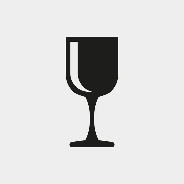 Weinglas Symbol Lager Vektor Illustration flaches Design — Stockvektor