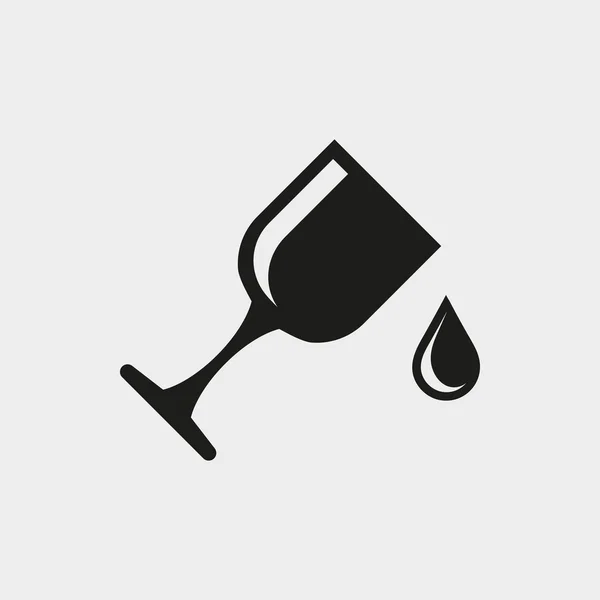 Weinglas Symbol Lager Vektor Illustration flaches Design — Stockvektor