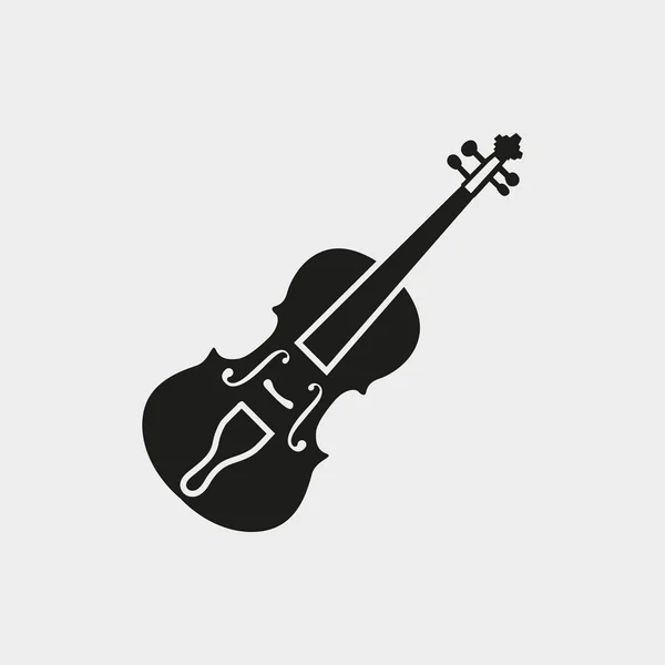 Icono de violín vector de stock ilustración diseño plano — Vector de stock