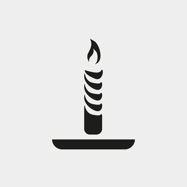 Kerze Symbol Lager Vektor Illustration flaches Design — Stockvektor