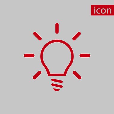 ampul simgesi hisse senedi vektör çizim düz tasarım