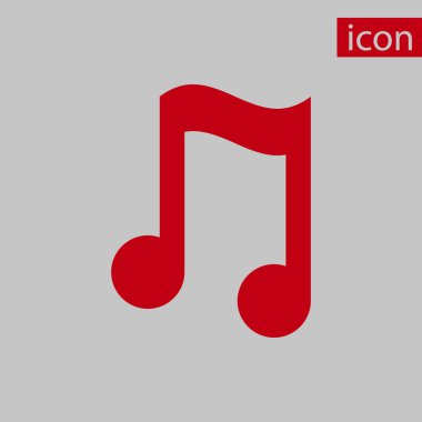 Müzik Not simgesi hisse senedi vektör çizim düz tasarım