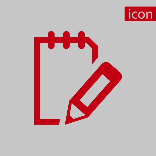 Notepad icône stock vecteur illustration plat design — Image vectorielle