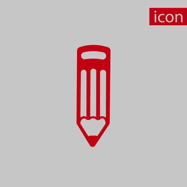 Crayon icône stock vecteur illustration plat design — Image vectorielle