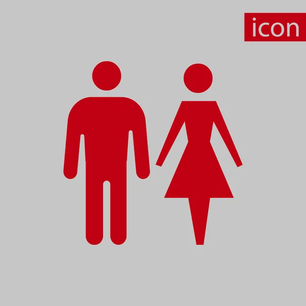 Άνδρας και γυναίκα εικονίδιο απόθεμα διανυσματικά εικονογράφηση επίπεδη σχεδίαση — Διανυσματικό Αρχείο