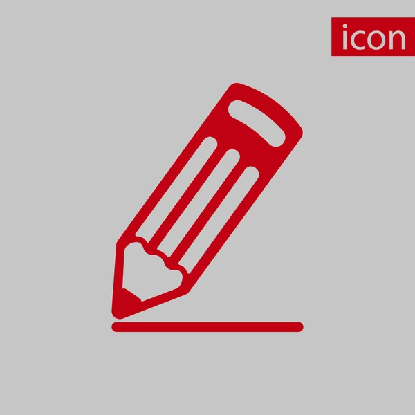 Lápis ícone estoque vetor ilustração plana design — Vetor de Stock