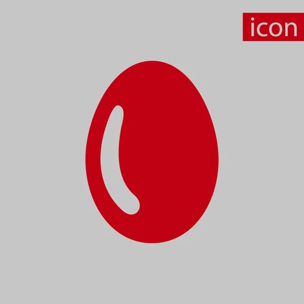 Ícone de ovo imagem vetorial ilustração design plano — Vetor de Stock