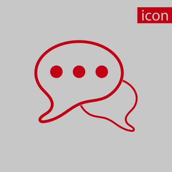 Discurso Burbujas icono. Chat pictograma icono stock vector ilustración plano diseño — Archivo Imágenes Vectoriales