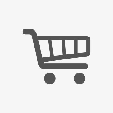 alışveriş sepeti simgesini hisse senedi vektör çizim düz tasarımı