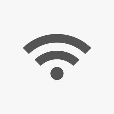 WiFi simge stok vektör çizim düz tasarımı