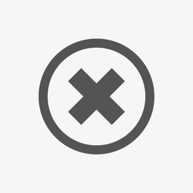 simge stok vektör çizim düz tasarım silmek