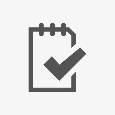 Denetim listesi simgesini hisse senedi vektör çizim düz tasarımı