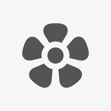 Fan Hava pervane simge stok vektör çizim düz tasarımı