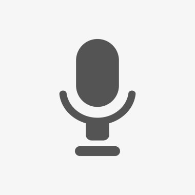 Mikrofon simgesi hisse senedi vektör çizim düz tasarım