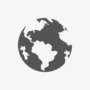 Dünya simgesi hisse senedi vektör çizim düz tasarım