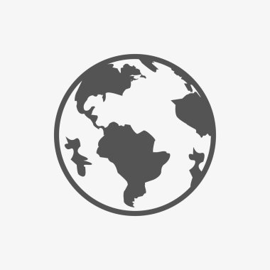 Dünya simgesi hisse senedi vektör çizim düz tasarım