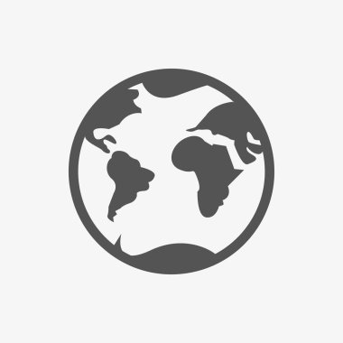 Dünya simgesi hisse senedi vektör çizim düz tasarım