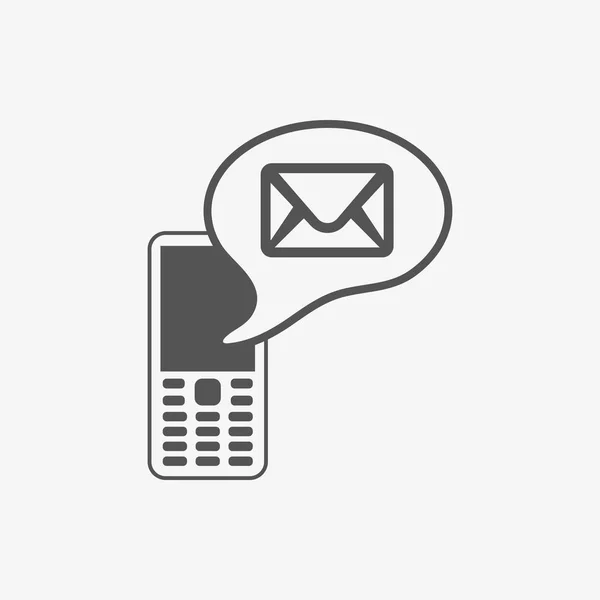 Telefon-Symbol mit Nachricht Aktienvektor Illustration flaches Design — Stockvektor