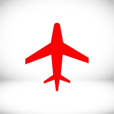 uçak simge stok vektör çizim düz tasarım