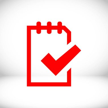 Denetim listesi simgesini hisse senedi vektör çizim düz tasarımı