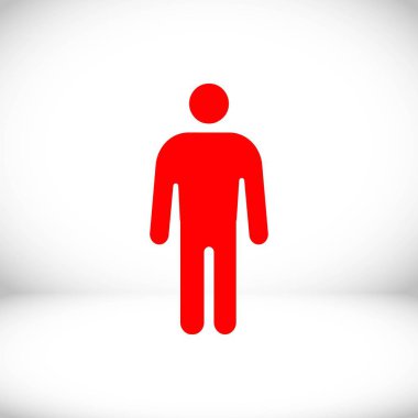 Adam simge stok vektör çizim düz tasarımı