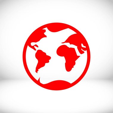 Dünya simgesi hisse senedi vektör çizim düz tasarım