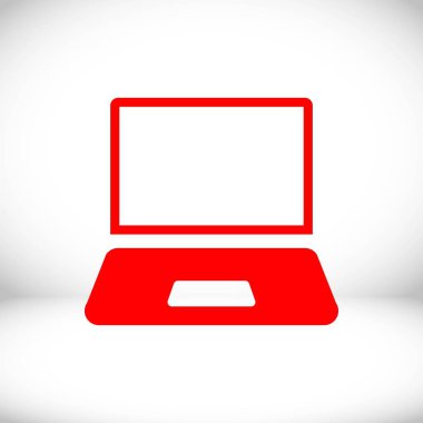 dizüstü bilgisayar simgesi hisse senedi vektör çizim düz tasarım