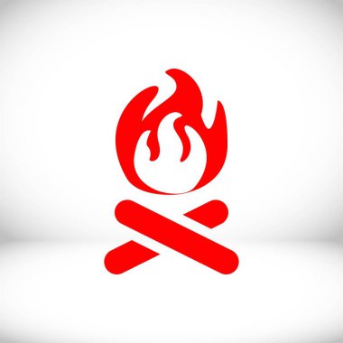 simge stok vektör çizim düz Tasarım ateş