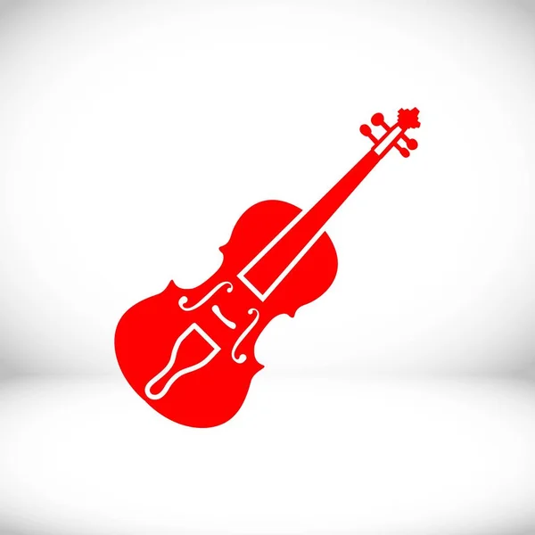 Geige Symbol Stock Vektor Illustration flaches Design — Stockvektor