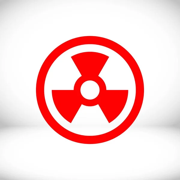 Radioactive icon stock vector illustration flat design — Stock Vector