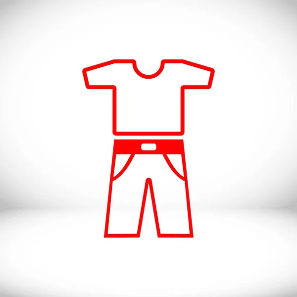 Icono de la ropa stock vector ilustración diseño plano — Vector de stock