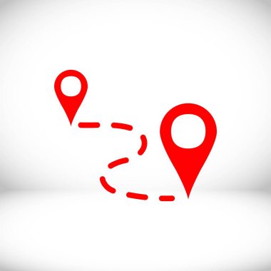 harita simgesi hisse senedi vektör çizim düz tasarım için etiket