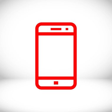 akıllı telefon simgesi hisse senedi vektör çizim düz tasarım