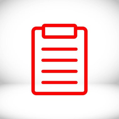 Denetim listesi simgesini hisse senedi vektör çizim düz tasarımı