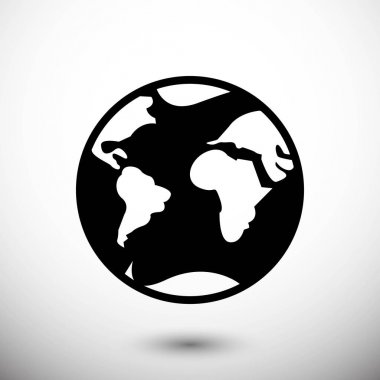 Dünya simgesi hisse senedi vektör çizim düz tasarım