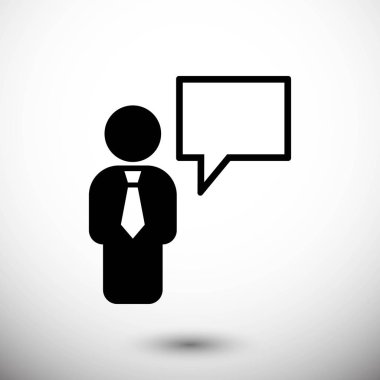 konuşan insanlar, sohbet simge stok vektör çizim