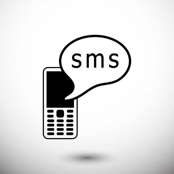 Ícone do telefone com mensagem estoque vetor ilustração projeto plano —  Vetores de Stock