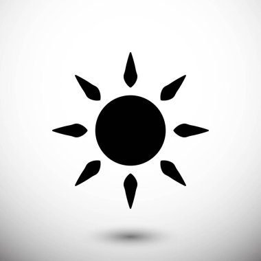 güneş simgesi hisse senedi vektör çizim düz tasarım