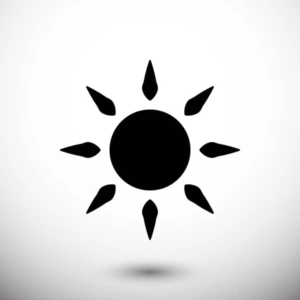 Sun icon stock vector illustration flat design — Stock Vector