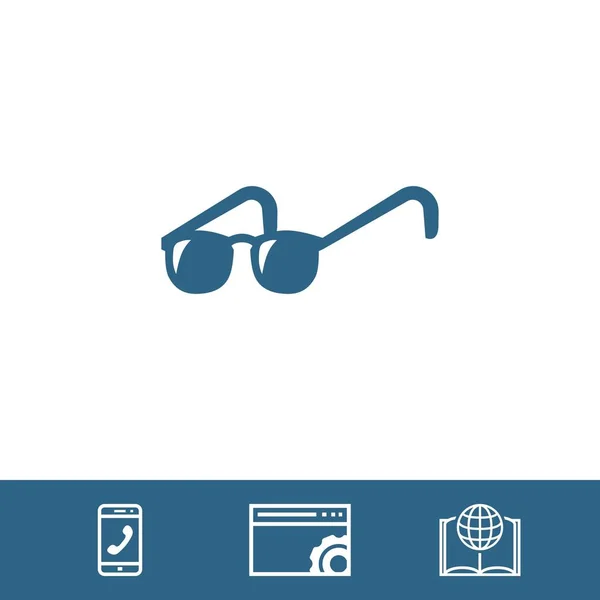 Gafas icono stock vector ilustración plano diseño — Archivo Imágenes Vectoriales