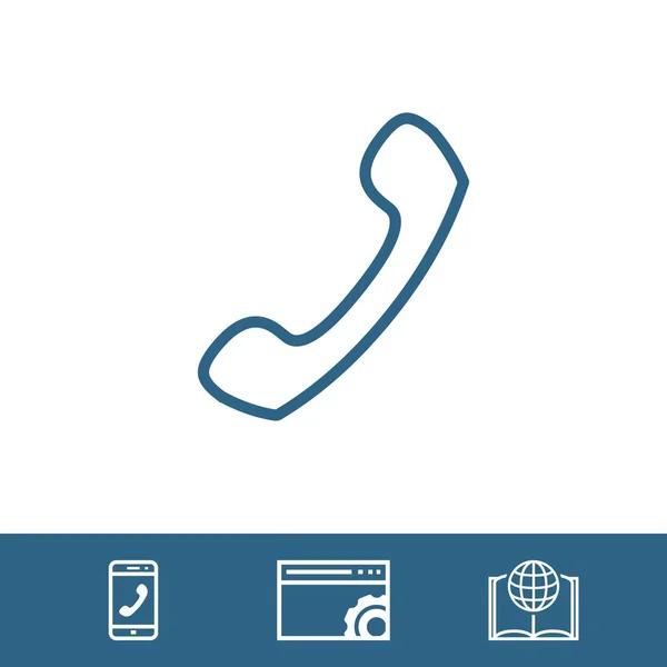 Telefon-Symbol Aktienvektor Illustration flaches Design — Stockvektor