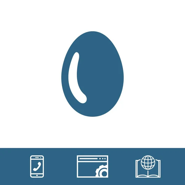 Icono de huevo stock vector ilustración diseño plano — Vector de stock