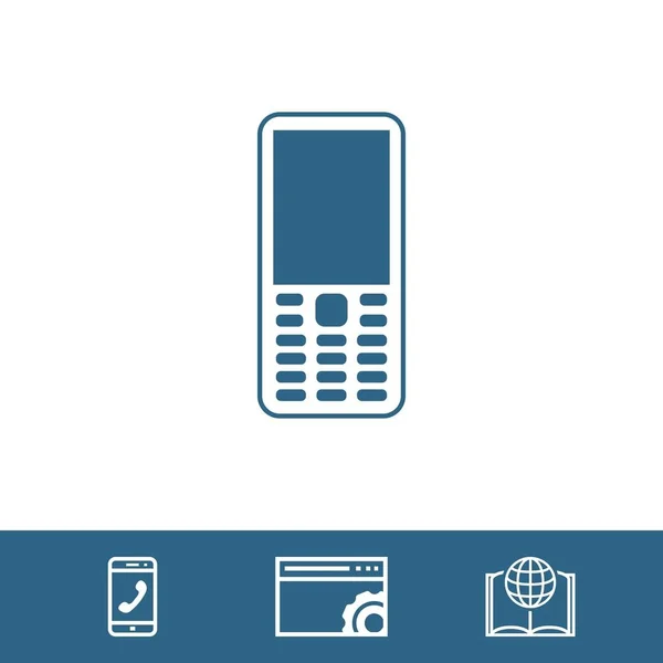 Icono del teléfono móvil stock vector ilustración diseño plano — Archivo Imágenes Vectoriales