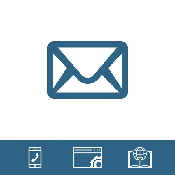 Umschlag-Mail-Symbol, Vektorabbildung. Flacher Designstil — Stockvektor