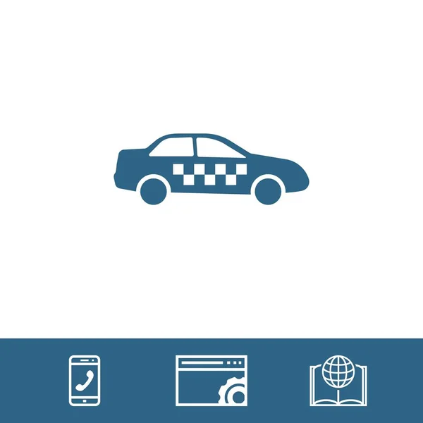 Taxi icon stock vektor illustration flaches design — Stockvektor