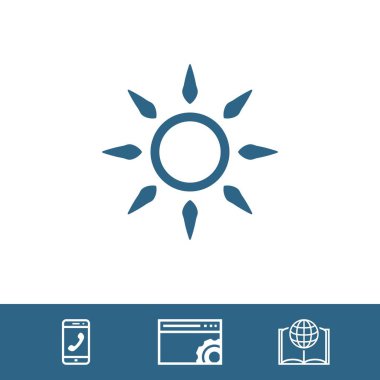 güneş simgesi hisse senedi vektör çizim düz tasarım