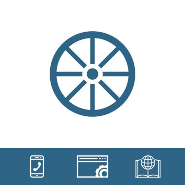 tekerlek simgesi hisse senedi vektör çizim düz tasarım