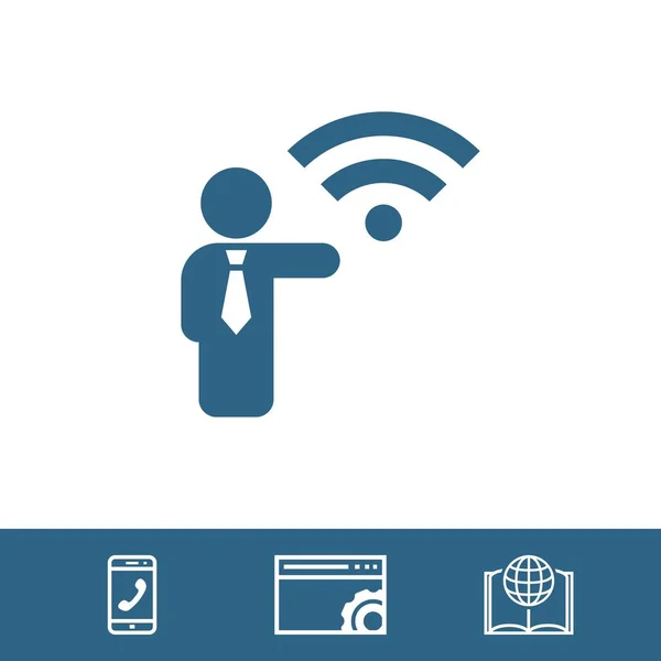 Wifi icon stock vecteur illustration plat design — Image vectorielle