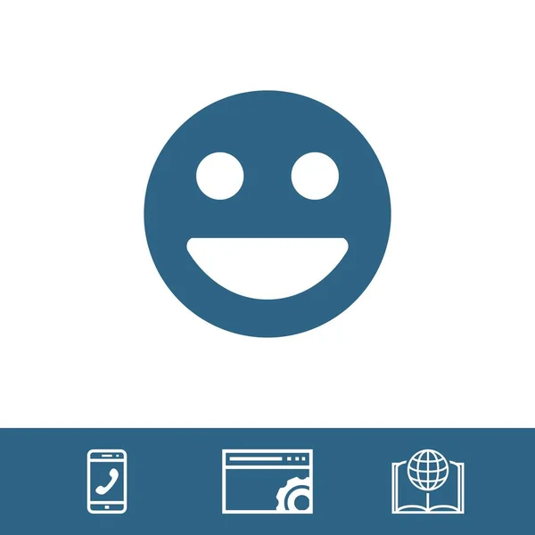 Sonrisa icono stock vector ilustración diseño plano — Vector de stock